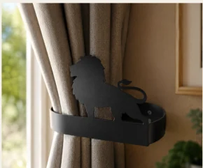 Decorative metal curtain holder concept